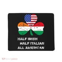 Half Irish Half Italian All American Flag Shamrock Mousepad thumb 0