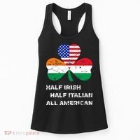 Half Irish Half Italian All American Flag Shamrock Women's Tank Top thumb 0