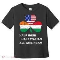 Half Irish Half Italian All American Flag Shamrock Toddler T-Shirt thumb 0