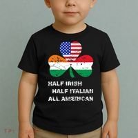 Half Irish Half Italian All American Flag Shamrock Toddler T-Shirt thumb 2