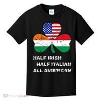 Half Irish Half Italian All American Flag Shamrock Kids T-Shirt thumb 0