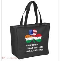 Half Irish Half Italian All American Flag Shamrock Tote Bag thumb 2