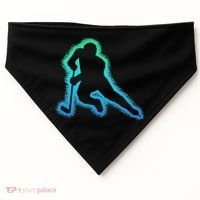 Hockey Ice Hockey, Black USA-Made Doggie Bandana thumb 0