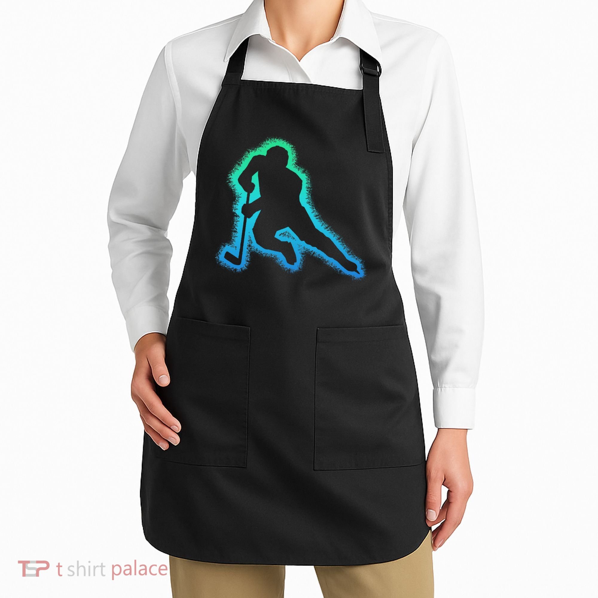 Hockey Ice Hockey, Black Apron