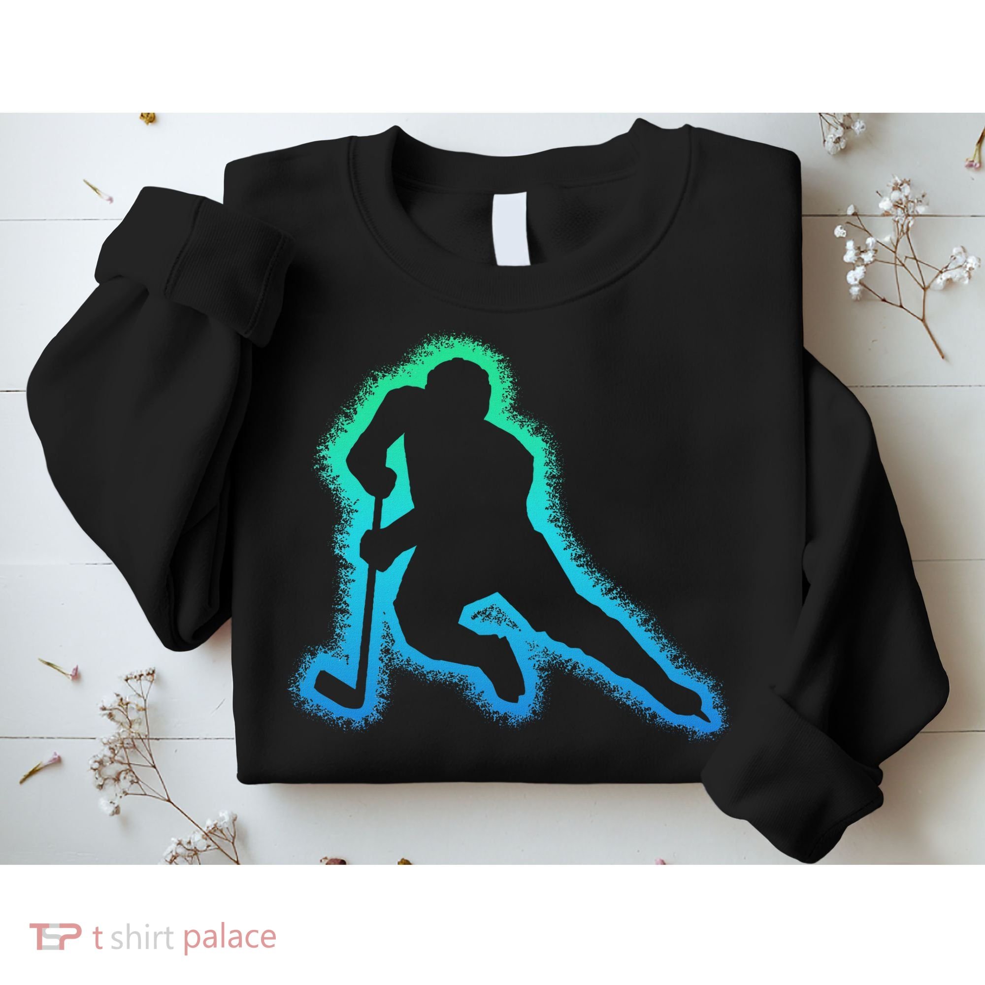 Hockey Ice Hockey, Black Sweatshirt