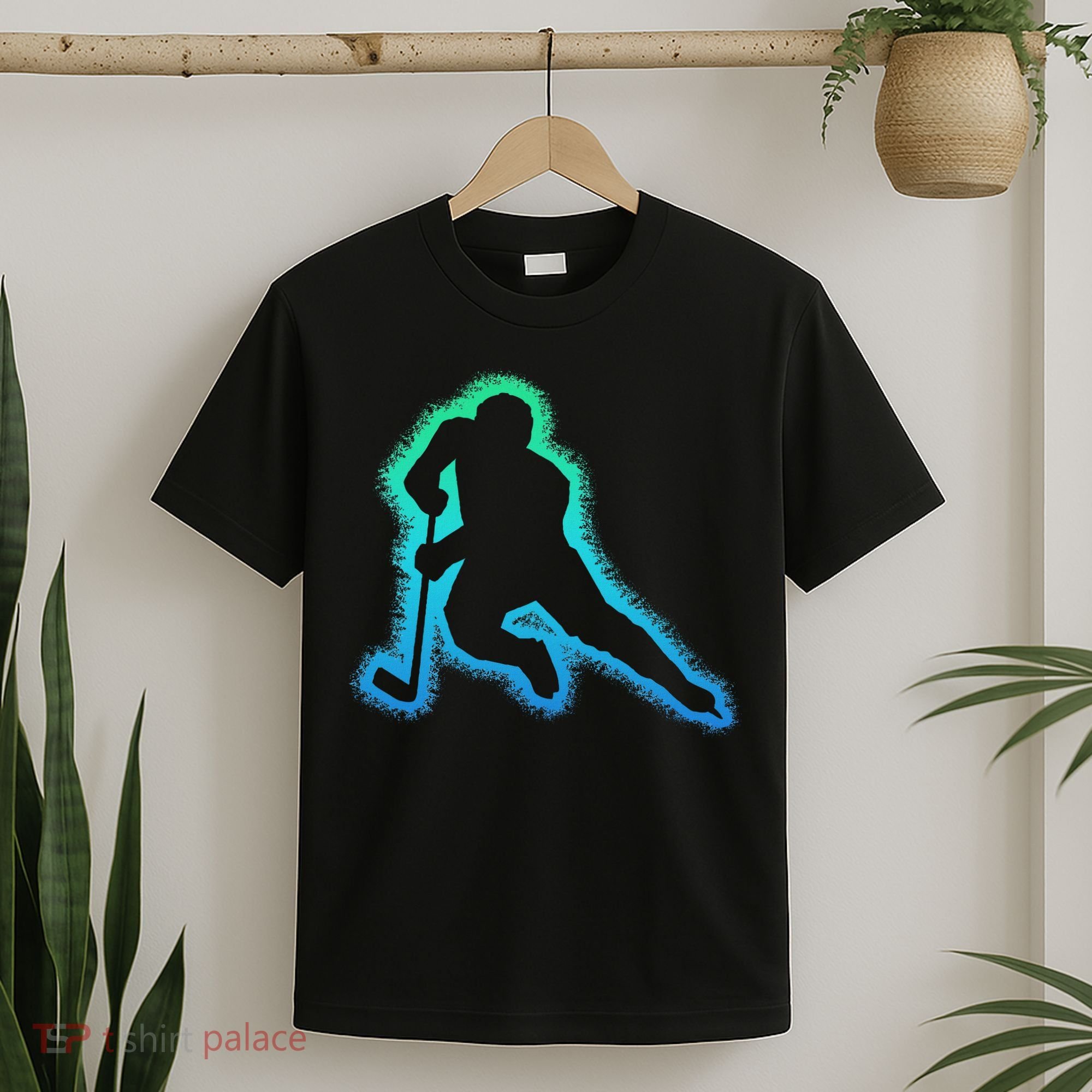 Hockey Ice Hockey, Black T-Shirt