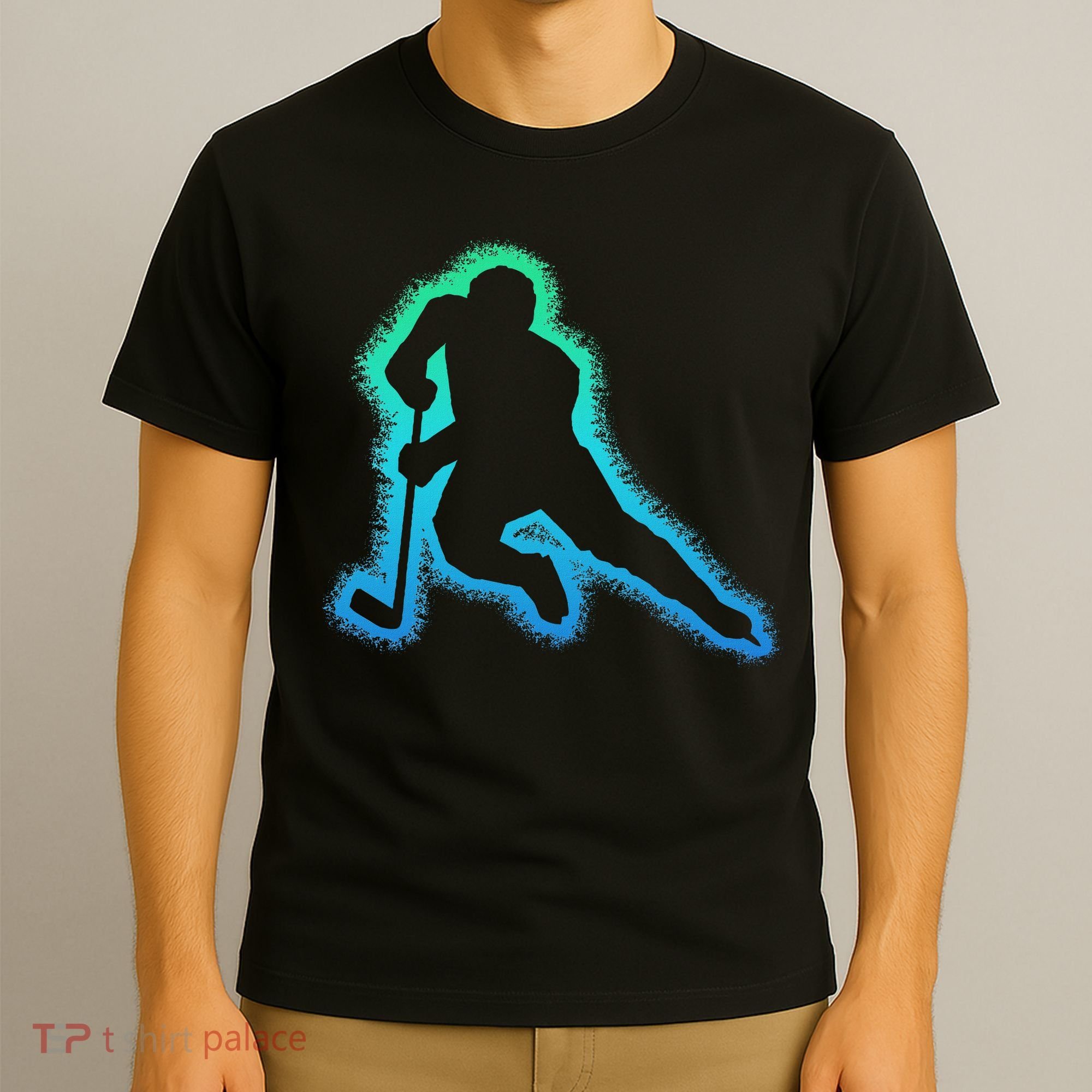 Hockey Ice Hockey, Black T-Shirt