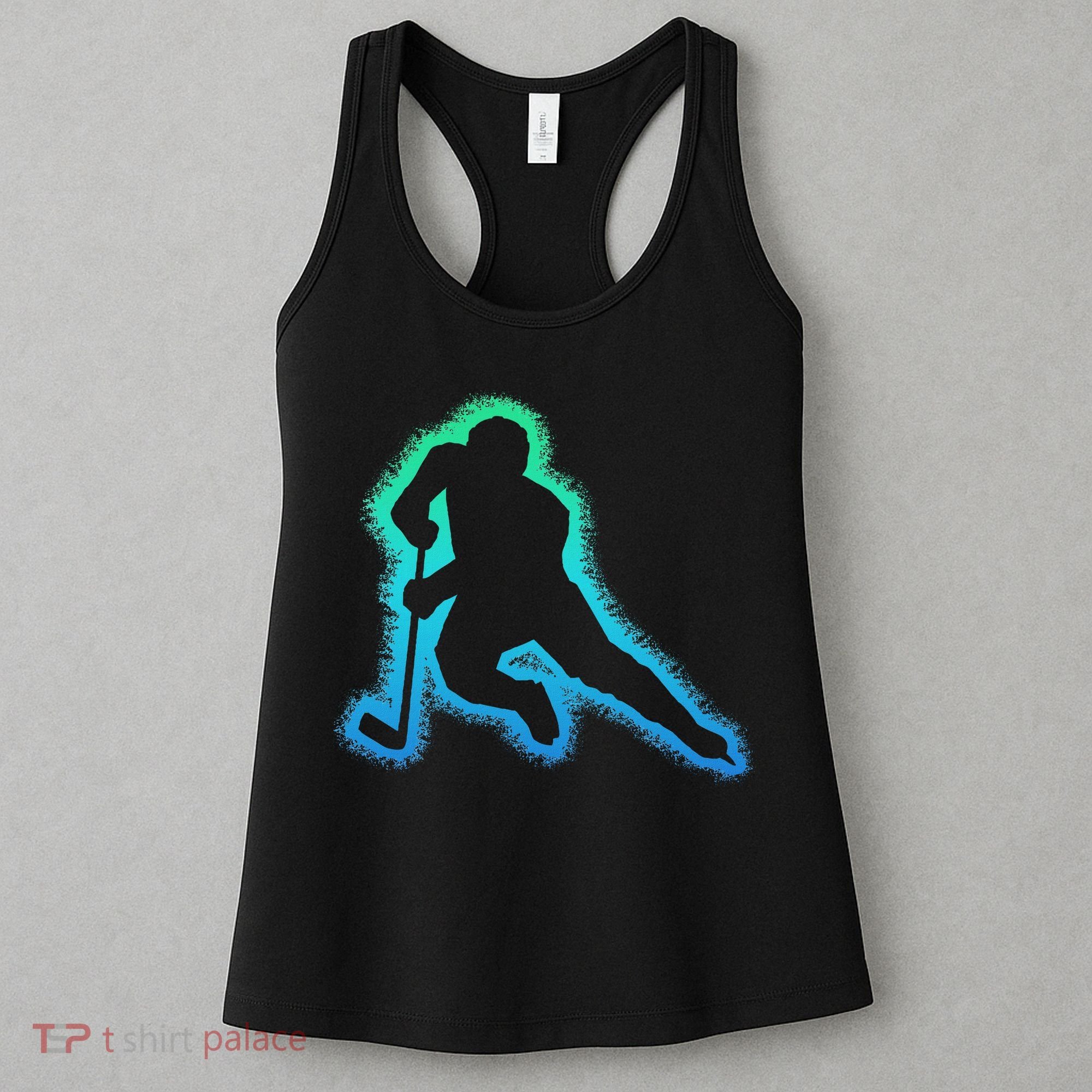 Hockey Ice Hockey, Black Women's Tank Top