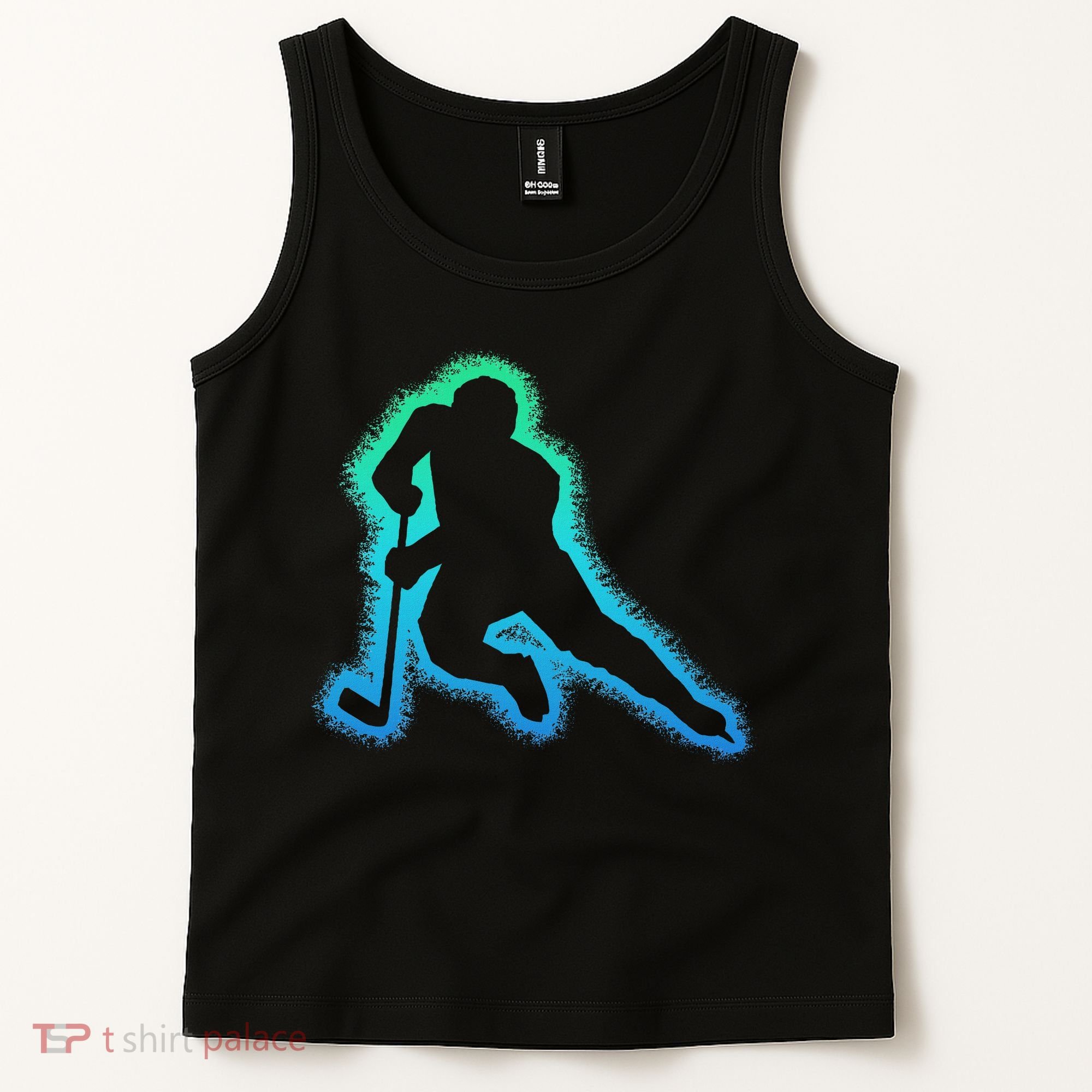 Hockey Ice Hockey, Black Tank Top