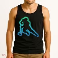 Hockey Ice Hockey, Black Tank Top thumb 3