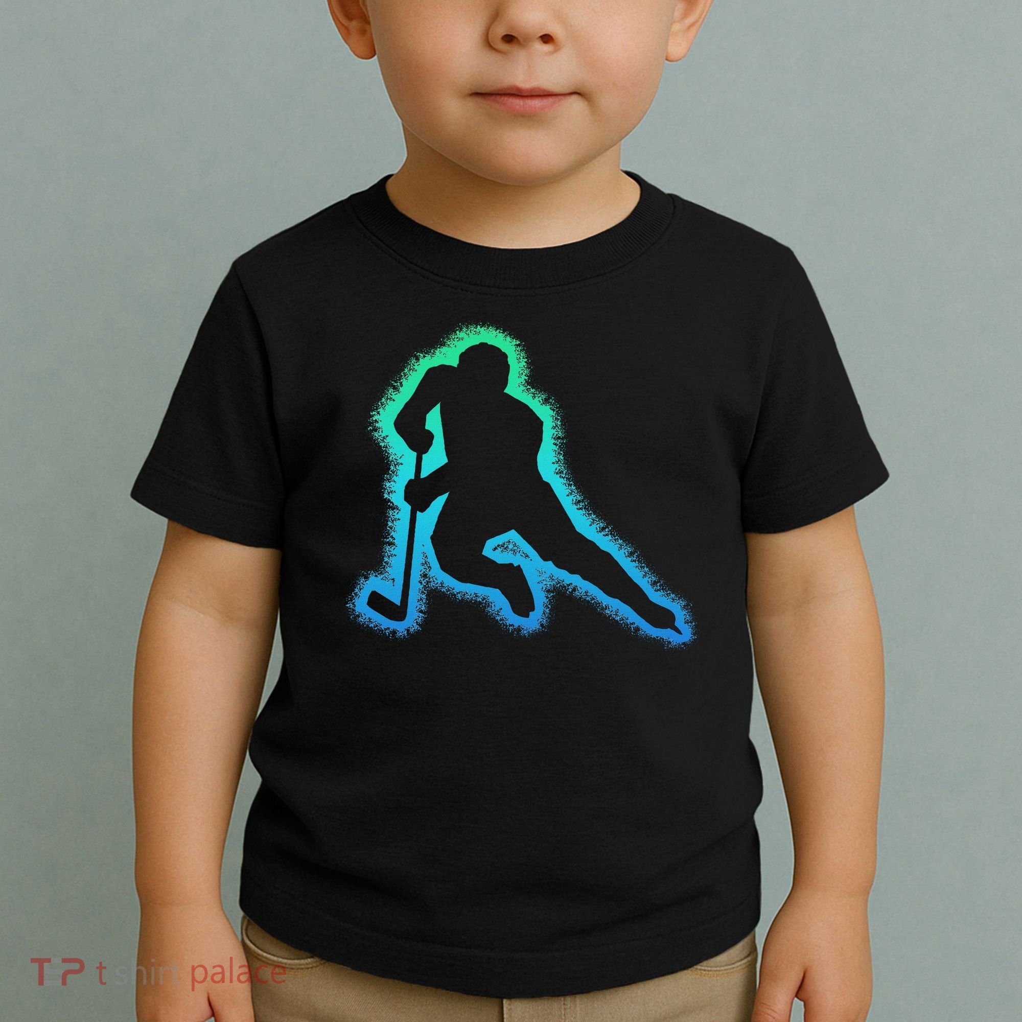 Hockey Ice Hockey, Black Toddler T-Shirt