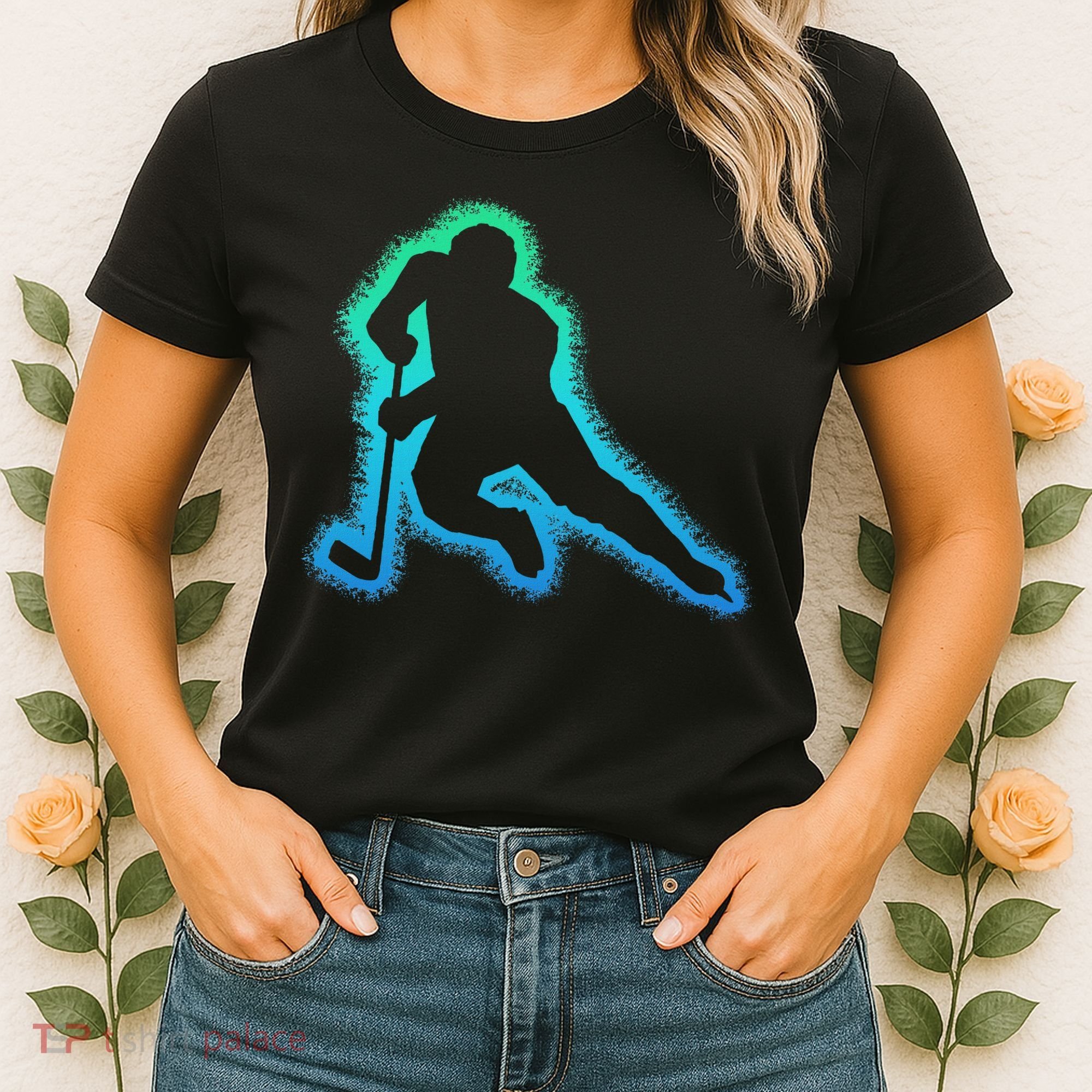 Hockey Ice Hockey, Black Women's T-Shirt
