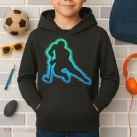 Hockey Ice Hockey, Black Kids Hoodie thumb 2