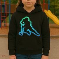 Hockey Ice Hockey, Black Kids Hoodie thumb 3