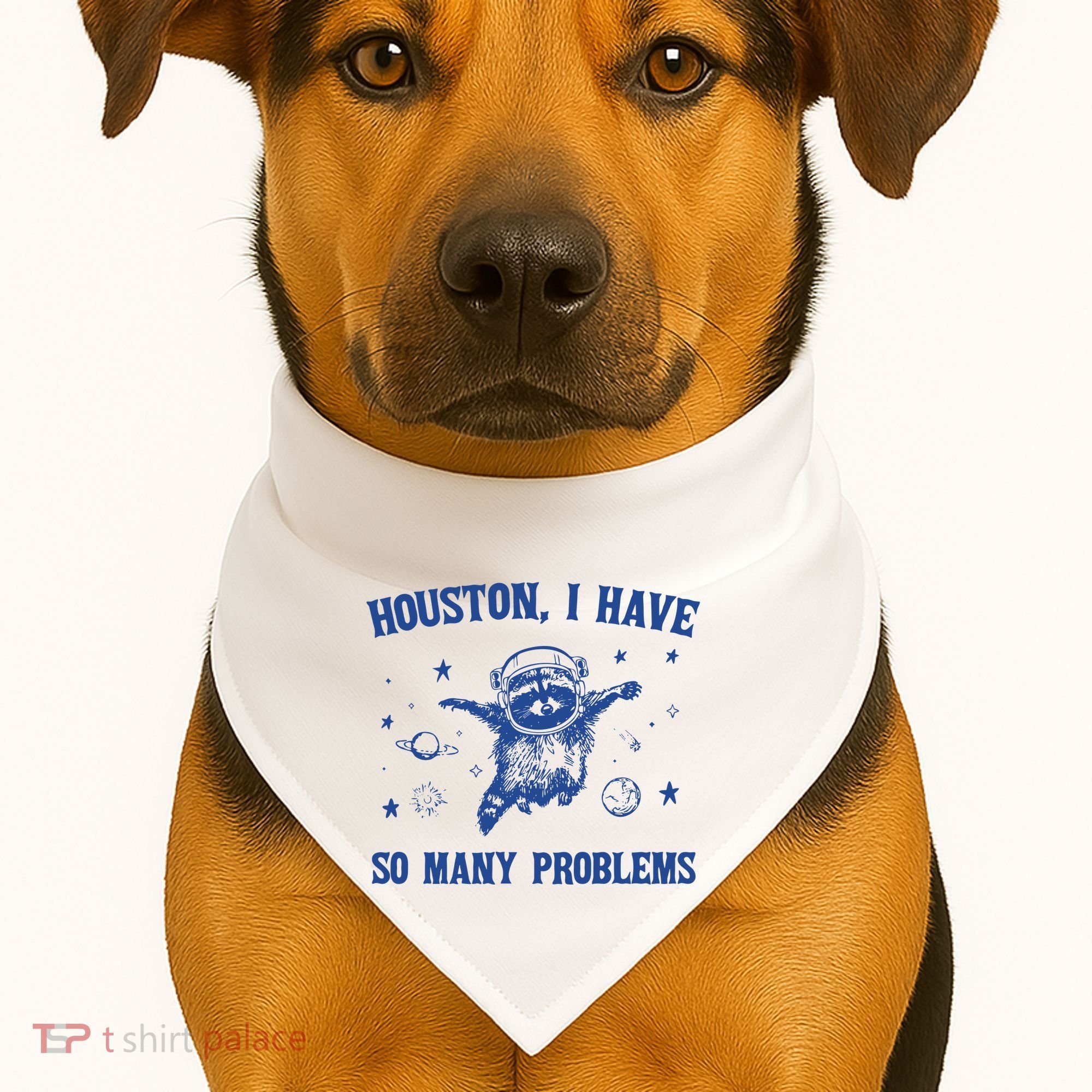 Houston I Have So Many Problems USA-Made Doggie Bandana