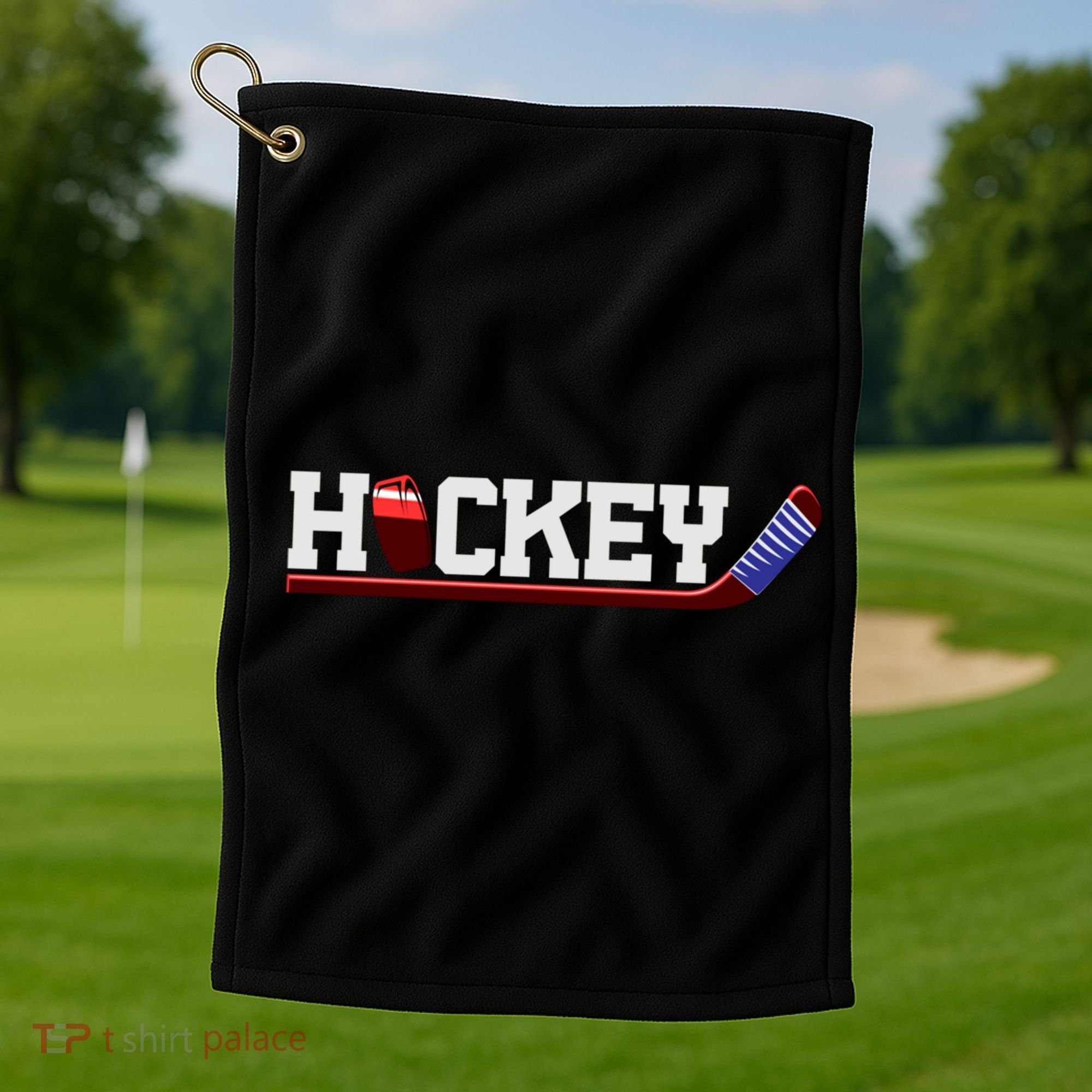 Hockey Ice Hockey Stick Gift Golf Towel