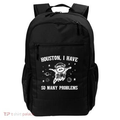Houston I Have So Many Problems Raccoon In Space Retro 90s Graphic Backpack