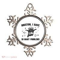 Houston I Have So Many Problems Raccoon In Space Retro 90s Graphic Ornament thumb 0