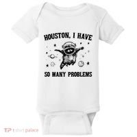 Houston I Have So Many Problems Raccoon In Space Retro 90s Graphic Baby Bodysuit thumb 0