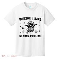 Houston I Have So Many Problems Raccoon In Space Retro 90s Graphic Kids T-Shirt thumb 0