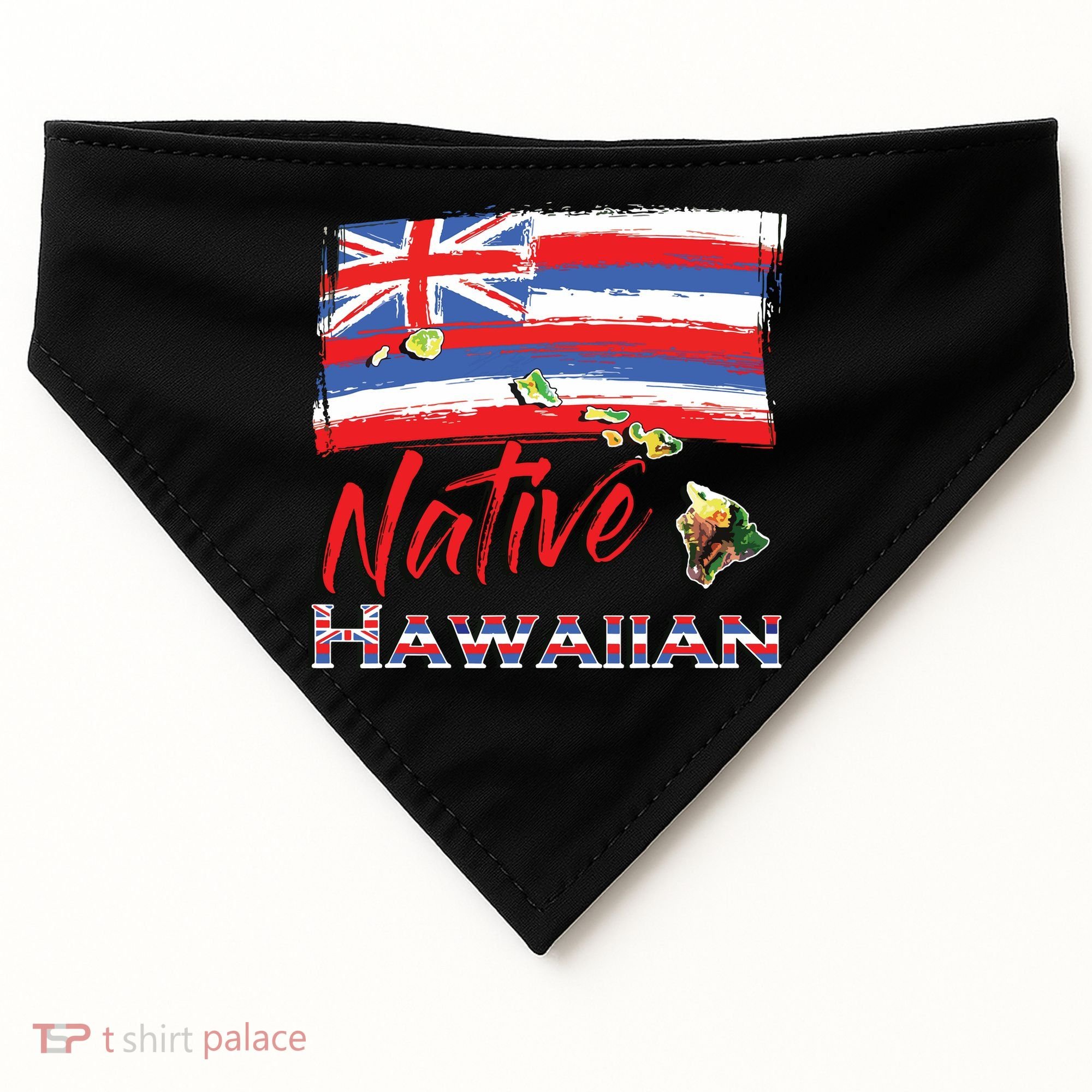 Hawaiian Islands Hawaii Flag Native Hawaiian USA-Made Doggie Bandana