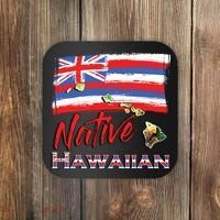 Hawaiian Islands Hawaii Flag Native Hawaiian Coaster thumb 0