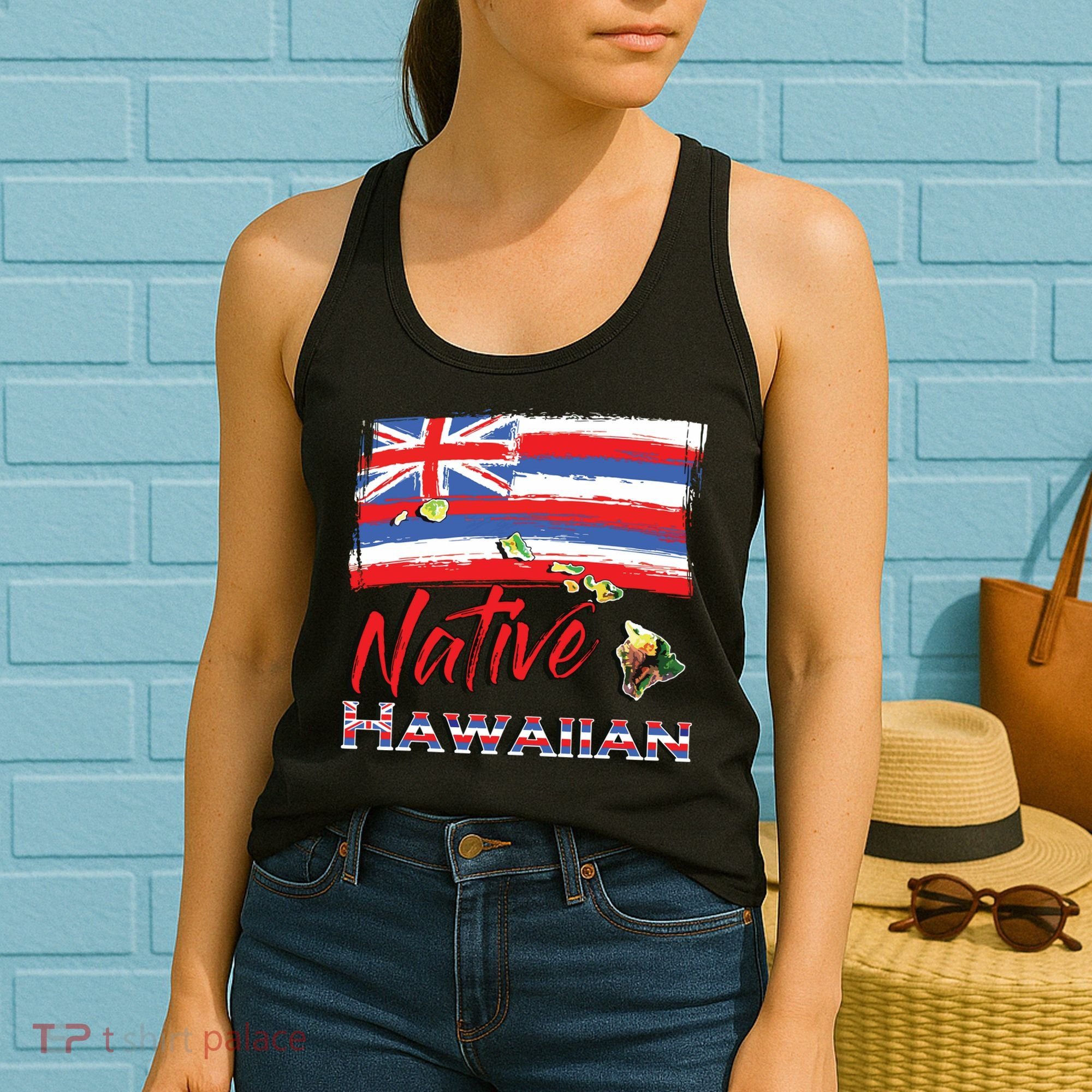 Hawaiian Islands Hawaii Flag Native Hawaiian Women's Tank Top