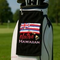 Hawaiian Islands Hawaii Flag Native Hawaiian Golf Towel thumb 2