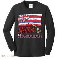 Hawaiian Islands Hawaii Flag Native Hawaiian Kids Long Sleeve Shirt thumb 0