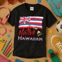 Hawaiian Islands Hawaii Flag Native Hawaiian Kids T-Shirt thumb 3
