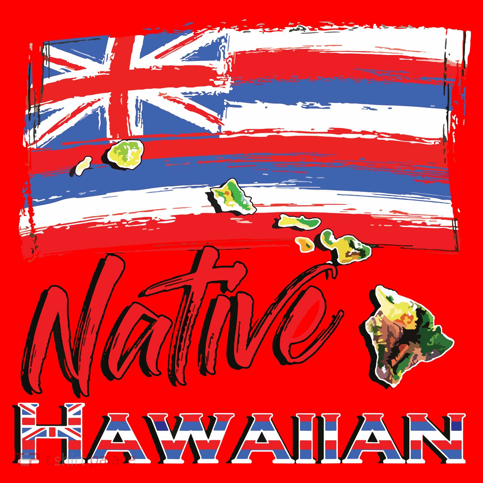 Hawaiian Islands Hawaii Flag Native Hawaiian Santa Hat