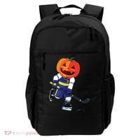 Halloween Ice Hockey Player Pumpkin Head Scary Gift Backpack thumb 0