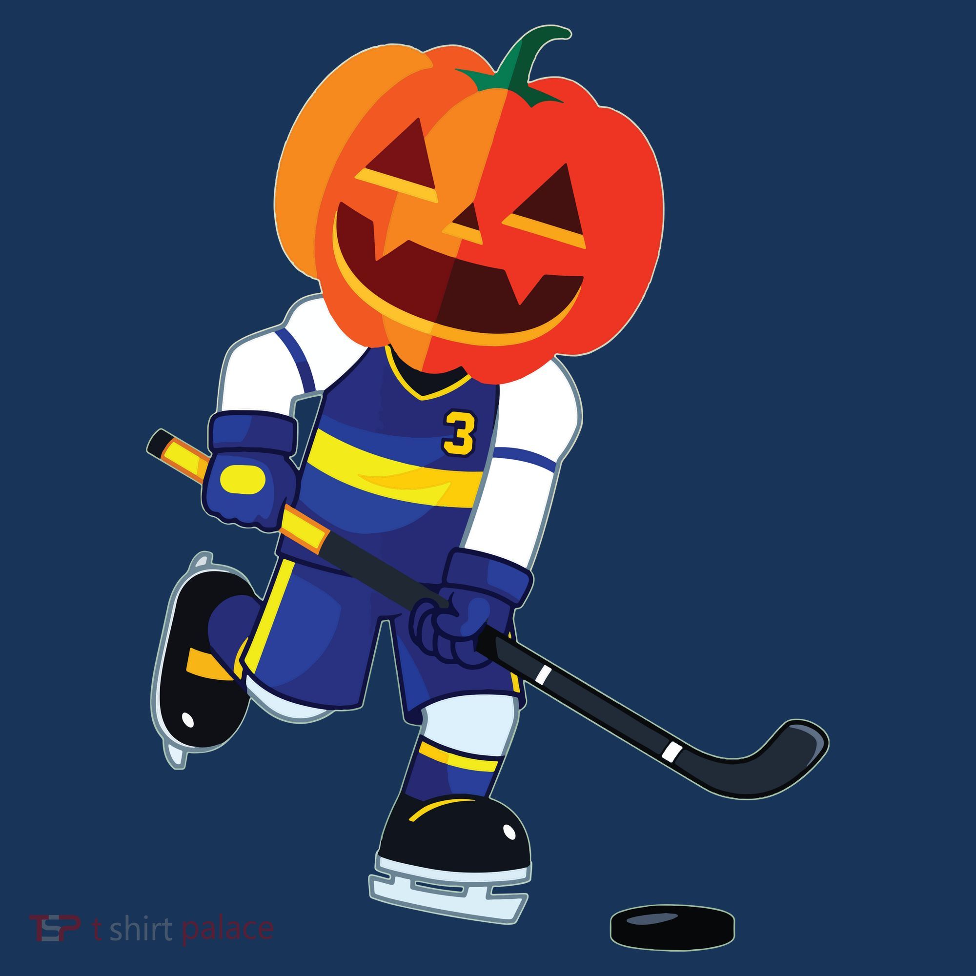Halloween Ice Hockey Player Pumpkin Head Scary Gift Women's Hoodie