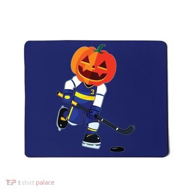 Halloween Ice Hockey Player Pumpkin Head Scary Gift Mousepad