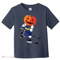 Halloween Ice Hockey Player Pumpkin Head Scary Gift Toddler T-Shirt thumb 0