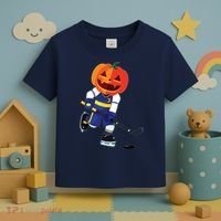 Halloween Ice Hockey Player Pumpkin Head Scary Gift Toddler T-Shirt thumb 3