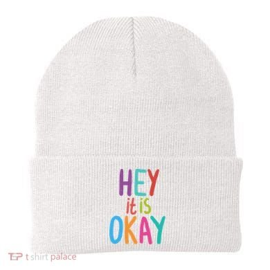 Hey It Is Okay Colorful Beanie