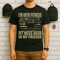 Hunting I'm Into Fitness Fit'ness Deer In My Freezer T-Shirt thumb 6