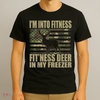 Hunting I'm Into Fitness Fit'ness Deer In My Freezer T-Shirt thumb 3