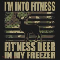 Hunting I'm Into Fitness Fit'ness Deer In My Freezer Pom Pom 12in Knit Beanie thumb 2