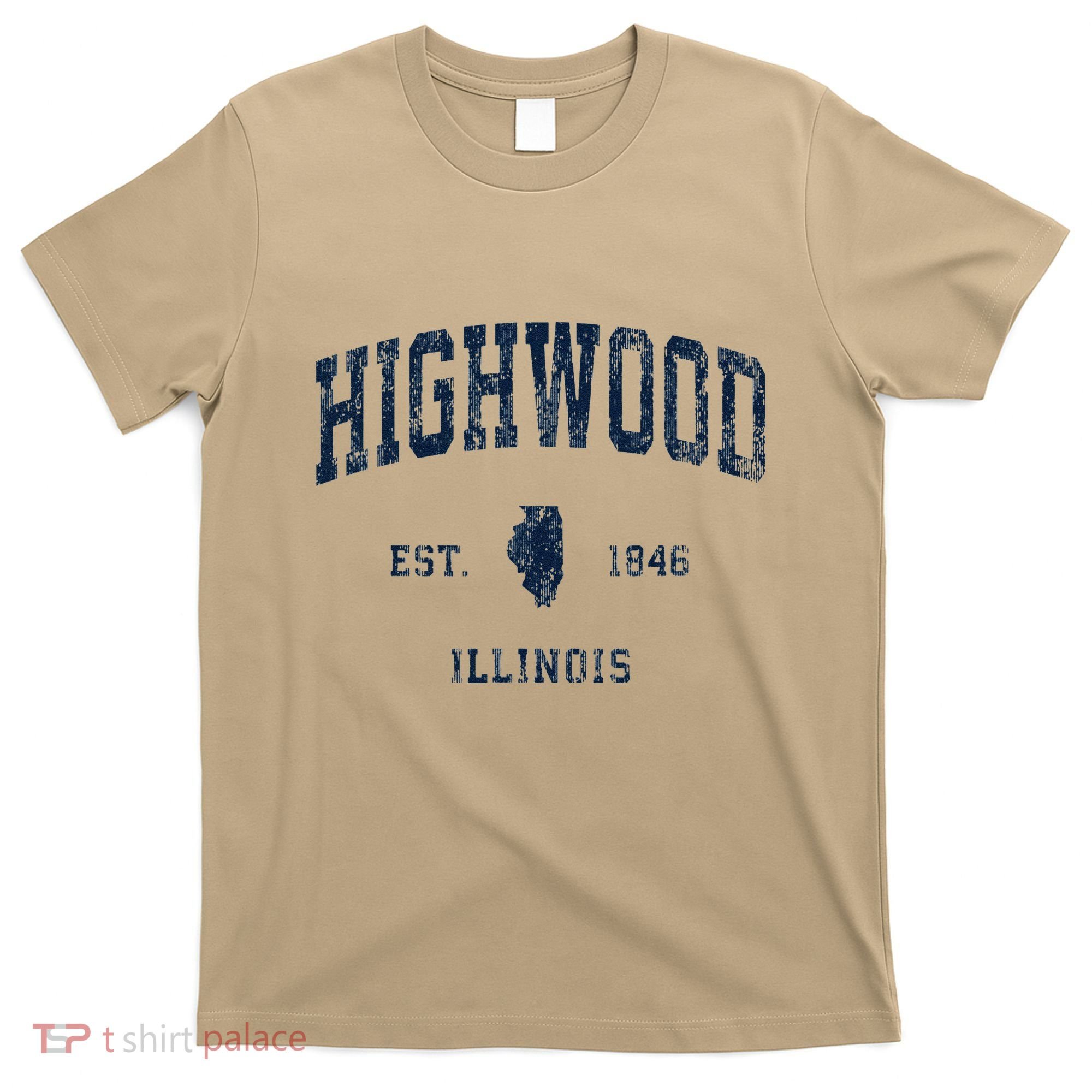 Highwood Illinois Il Vintage Athletic Sports T-Shirt