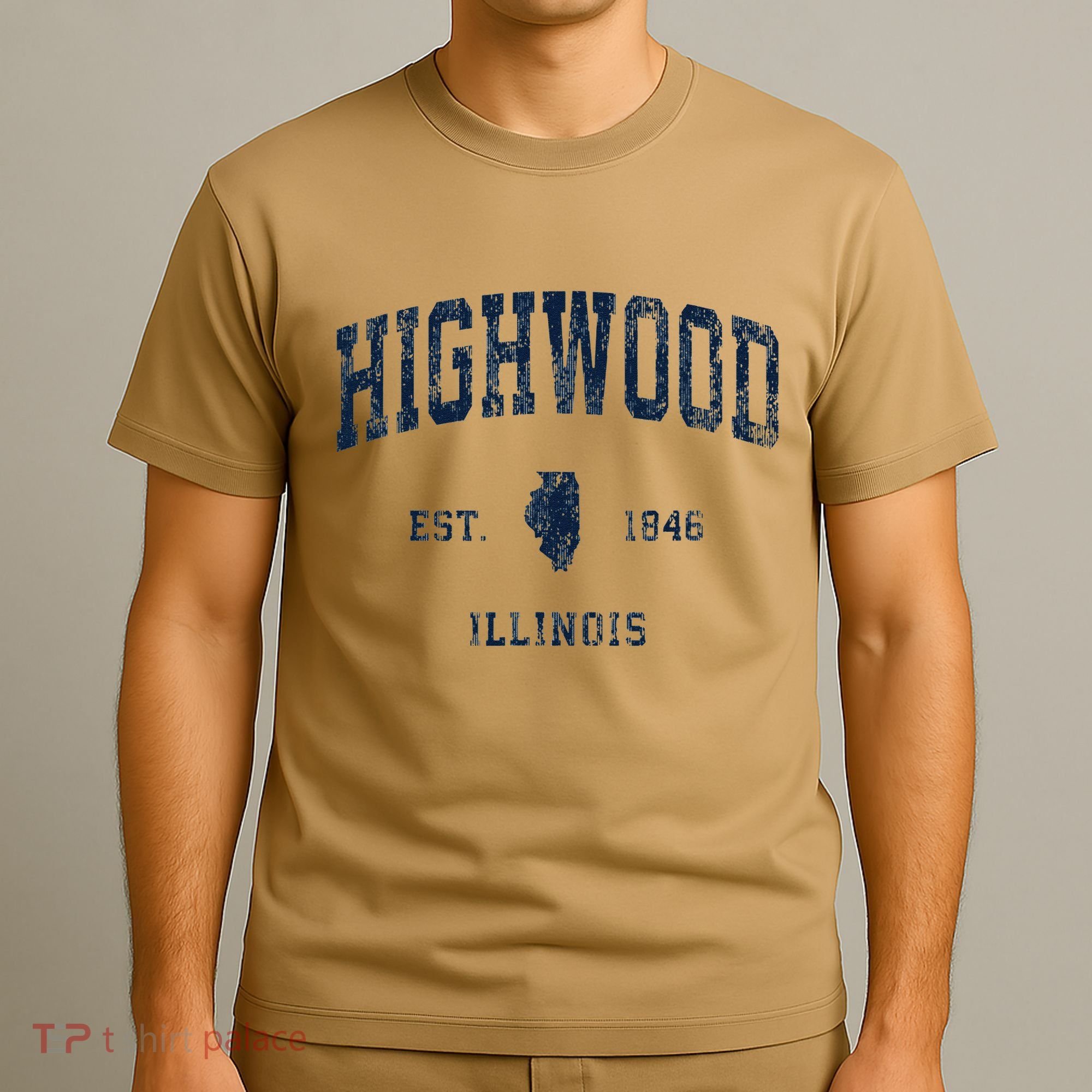 Highwood Illinois Il Vintage Athletic Sports T-Shirt