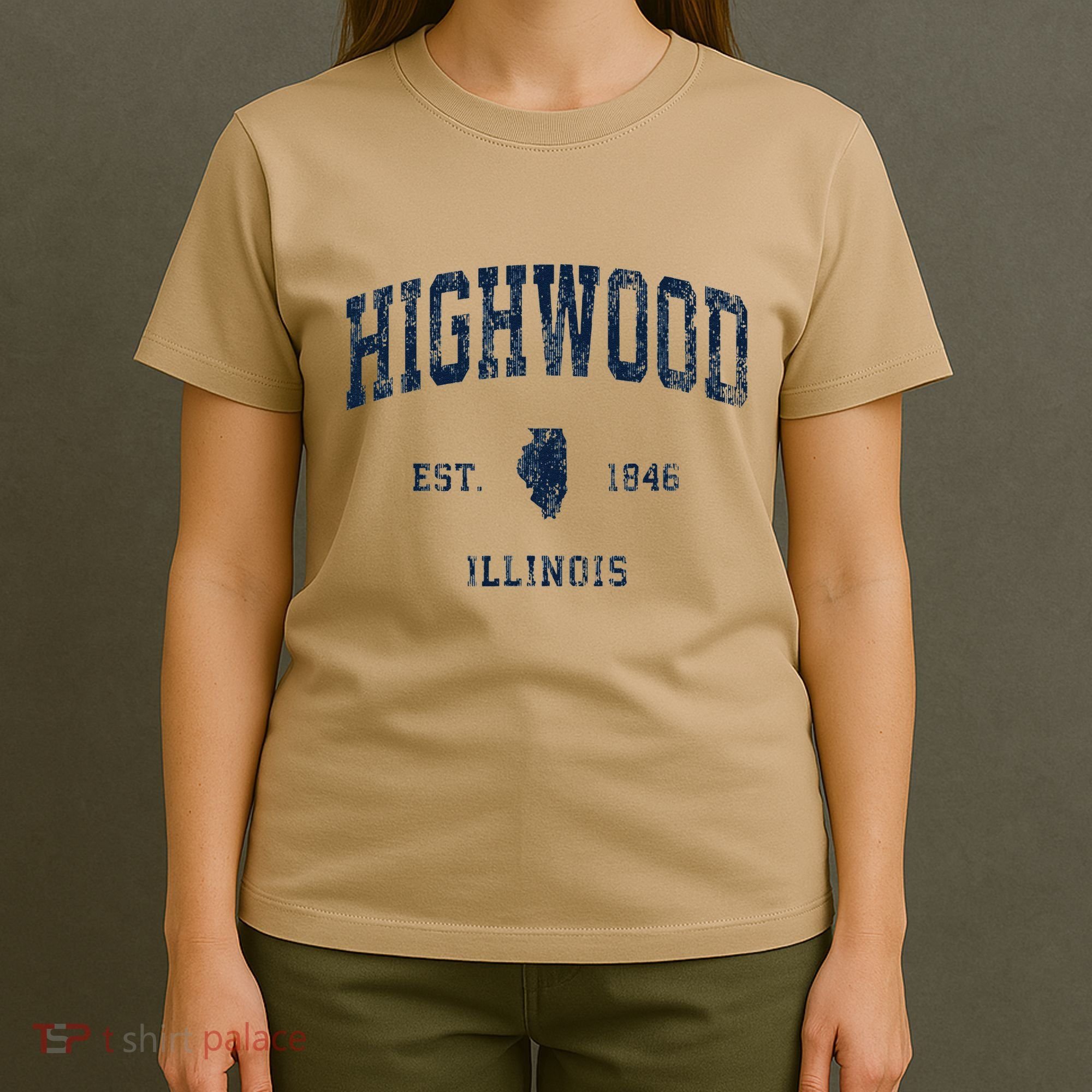Highwood Illinois Il Vintage Athletic Sports T-Shirt