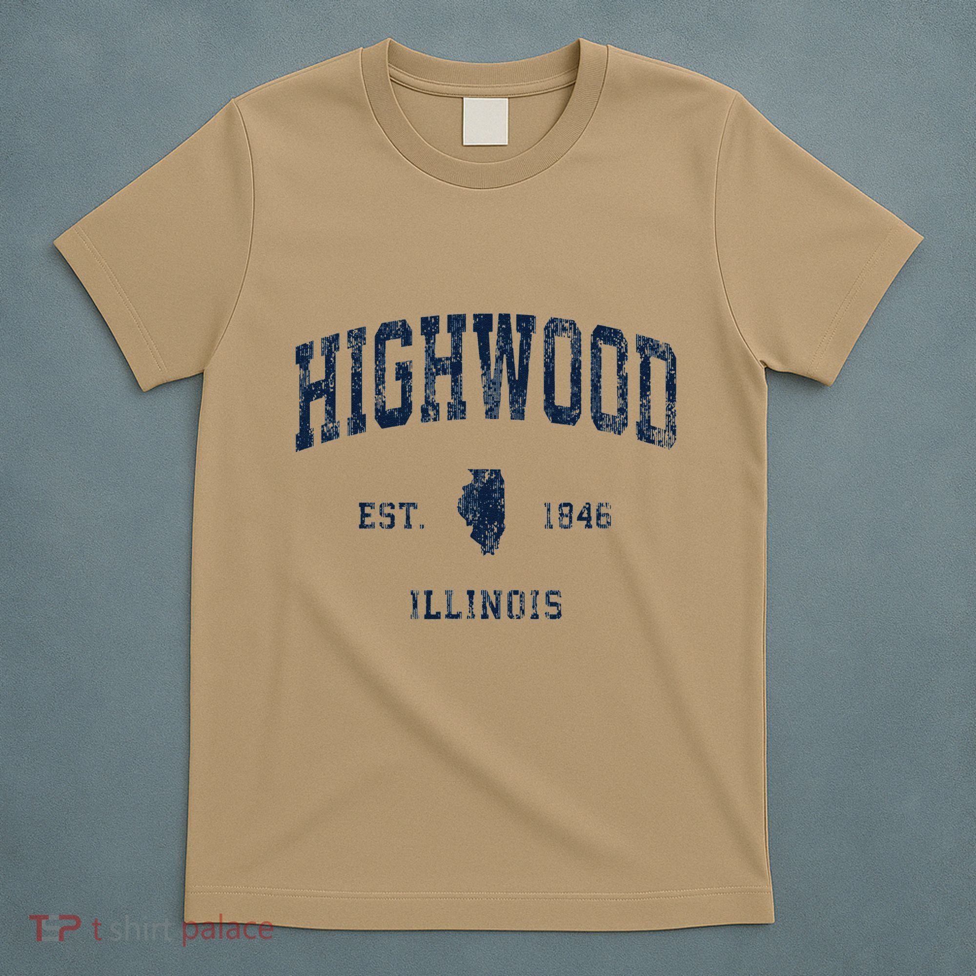 Highwood Illinois Il Vintage Athletic Sports T-Shirt