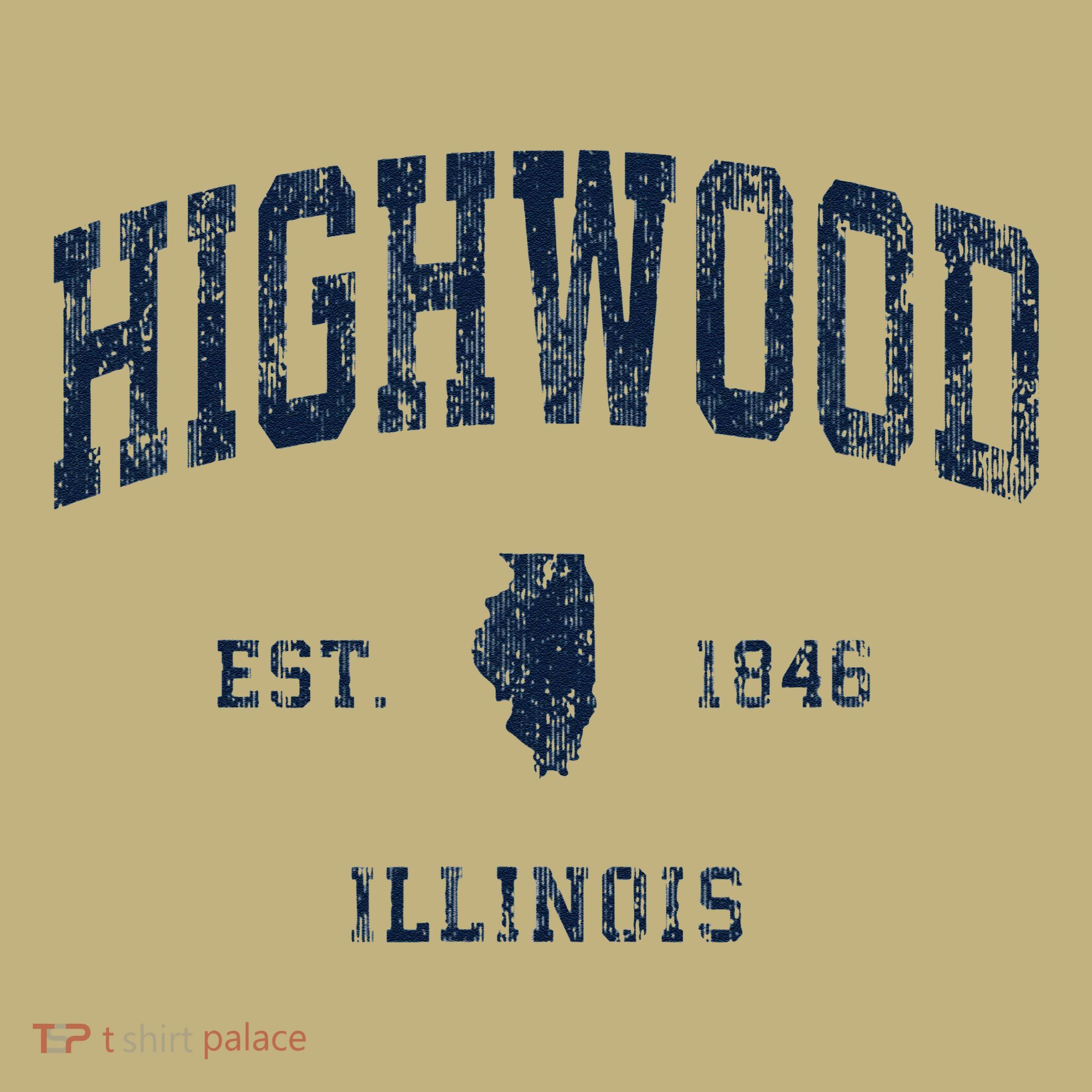 Highwood Illinois Il Vintage Athletic Sports T-Shirt