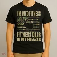 Hunting I'm Into Fitness Fit'ness Deer In My Freezer T-Shirt thumb 3