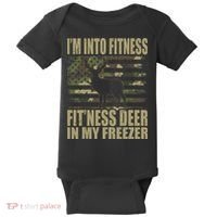Hunting I'm Into Fitness Fit'ness Deer In My Freezer Baby Bodysuit thumb 0