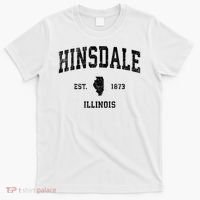 Hinsdale Illinois IL Vintage Sports Print T-Shirt thumb 0