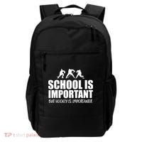 Hockey Is Importanter Funny Hockey Cute Gift Backpack thumb 0