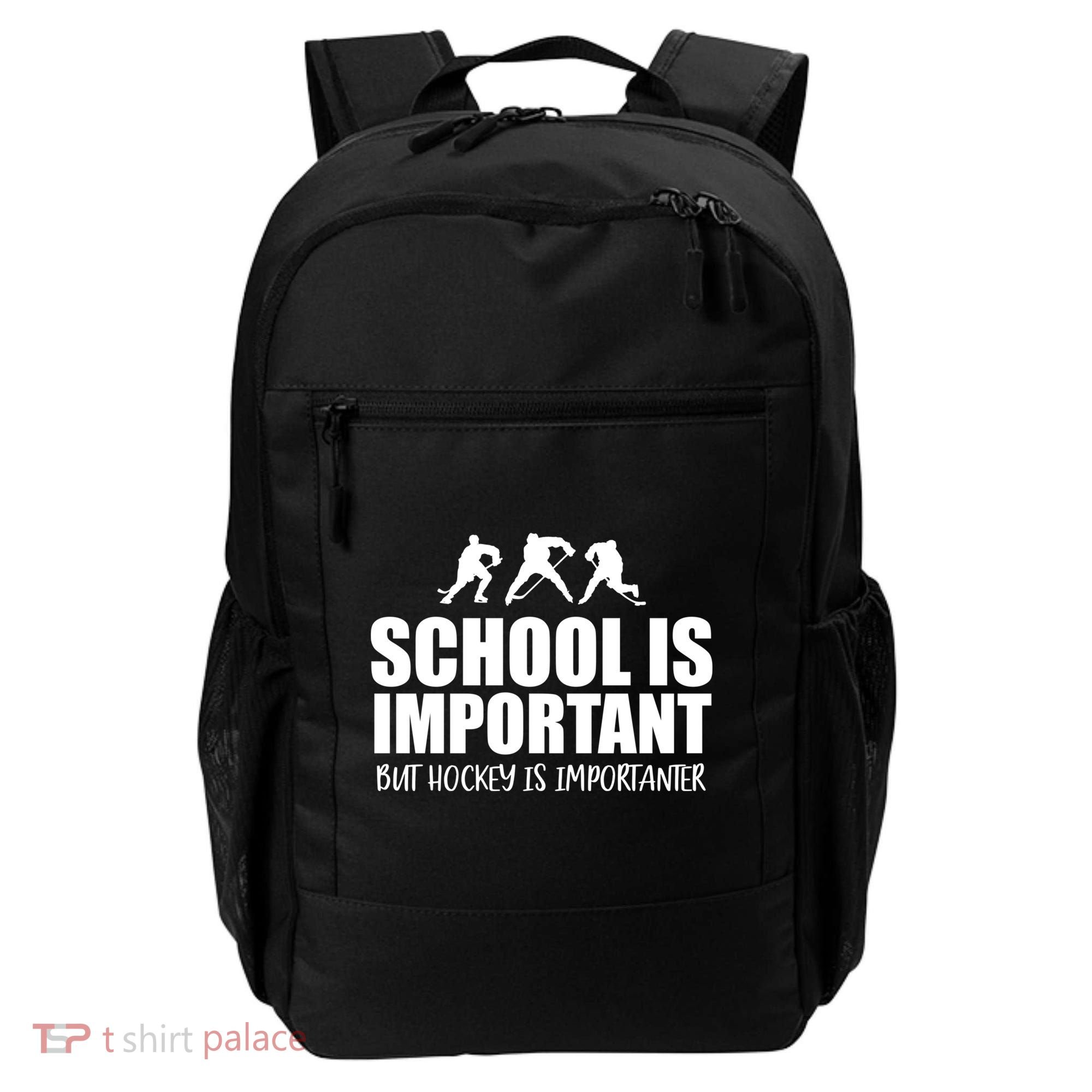 Hockey Is Importanter Funny Hockey Cute Gift Backpack